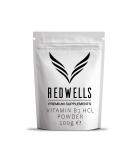 Vitamin B1 Powder Thiamine Hcl | REDWELLS | GMO-Free Vegan Formula | 100g Pack - Buy Online on GoSupps.com