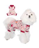 Tony Hoby Dog Libra Suit - Light Cotton 4-Leg Hedge Suit for Small to Medium Dogs | Floral & Rabbit Design (Pink Large) - Buy Online on GoSupps.com