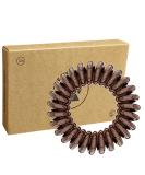 Resthetic - High -quality spiral hair tie (brown) gently for hair sustainable environmentally friendly (telephone cable braid rubber) for girls & women/women (12 x 3.5 cm) 12x brown - Buy Online on GoSupps.com