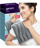 GENIANI Microwavable Heating Pad for Cramps - Hot and Cold Therapy for Neck, Shoulders, Knee, Muscles, Joints, and Back Pain - Cordless, 8x17 in, Space Gray - Buy Online on GoSupps.com