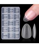 Buy TOMICCA Short Almond Gel x Tips - 240pcs Full Cover Acrylic Nail Extensions | Perfect for Beginners & Professionals - 12 Sizes Soft Matte Finish - Buy Online on GoSupps.com