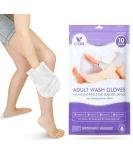 Medcosa Adult Washgloves for Incontinence - Unscented Disposable Body Wipes with Barrier Cream & Dimethicone - 10 ct Pack - Buy Online on GoSupps.com