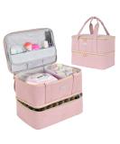 Nail Polish Organizer Double-Layer Storage Case for 40 Bottles (15ml/0.5 fl.oz) + Portable Nail Lamp Holder - Nail Tech Essential Carry Bag - Buy Online on GoSupps.com