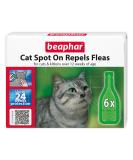 Beaphar Cat Spot-On Repels Fleas Plant-Based Parasite Protection Contains Natural Herbal Extract Margosa Up to 24 Weeks Protection 6 Pipettes 0.8 ml (Pack of 6) 24 Week Single - Buy Online on GoSupps.com