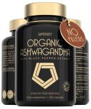 Organic Ashwagandha High Strength - 1000mg Ashwaganda 120 Capsules - Natural Support for Calm & Balance - Pure Root Powder with Black Pepper - Enhanced Absorption - Soil Association Organic Certified 120 count (Pack of 1) - Buy Online on GoSupps.com