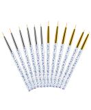 Buy WLLHYF 12-Piece Eyeliner Brush Set - Fine Point Makeup Applicators for Gel & Liquid Eyeliner - Perfect for Professional & Home Use - Buy Online on GoSupps.com