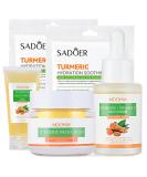 Shop Turmeric Skincare Set: Face Wash Serum & Cream for Smoothing Fine Lines - International Shipping Available - Buy Online on GoSupps.com