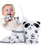 BPA-Free Panda Teething Mitts - Infant Teething Toy with Travel Bag (1 Pair) - Buy Online on GoSupps.com