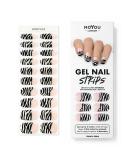 MOYOU LONDON Semi-Cured UV Gel Strips - 20 Salon Quality Gel Nail Foils - French Zebra Design - International Shipping Available - Buy Online on GoSupps.com