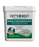 Vet's Best Dental Care Finger Wipes for Dogs & Cats - 50 Disposable Wipes | Reduces Plaque & Freshens Breath - Buy Online on GoSupps.com