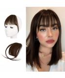 BARSDAR Clip in Fringe Human Hair - 100% Real Hair Extensions - French Bangs in 4# Brown - Washable/Dye-able - Pack of 1 - Buy Online on GoSupps.com