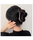 Iaceble Minimalist Metal Hair Clip Barrette - Large Alligator Pin for Women and Girls - Gold - Buy Online on GoSupps.com