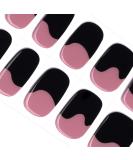 Danni & Toni Half Hardened Gel Nail Films - Rolling Hills Black & Rosa UV Gel Foil Stickers | Self-Adhesive Wraps for Stunning Nail Designs | 28 Stickers - Buy Online on GoSupps.com