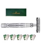 VIKINGS BLADE Double Edge Safety Razor - Long Handle, Swedish Steel Blades + Luxury Case - The Vulcan Model for Smooth & Clean Shave - Buy Online on GoSupps.com