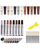 SEISSO Furniture Repair Kit - 42-Piece Wood Fillers Scratch Repair Markers & Wax Sticks - Perfect for Scratches Stains Cabinets & Floors - 12 + 8 + 8 Colors - Buy Online on GoSupps.com