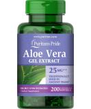 Puritans Pride Aloe Vera Extract 25mg Softgels - 200 Count - Buy Online on GoSupps.com