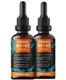 Buy Vegan Vitamin D3 + K2 Drops - 2000 IU & 40 MCG MK7 - High Bioavailability - Lab Tested - 2x30ml | International Shipping - Buy Online on GoSupps.com