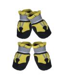 Reestboo Paw Protection Dog Boots - 4 Slide Shoes with Reflective Straps & Velcro for Large Dogs | Outdoor Snowshoes (XL Yellow) - Buy Online on GoSupps.com