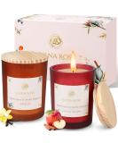 Luana Rose Fragrance Candle Gift Set - 2x200g Aromatherapy 100% Natural Soy Wax Long-Lasting Vanilla & Apple - Perfect High-Quality Gifts for Women - Buy Online on GoSupps.com