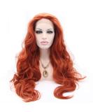 Xiweiya 360# Color Drag Queen Wigs - Long Copper Red Lace Front Wig | Heat-Resistant Fiber Hair - Buy Online on GoSupps.com