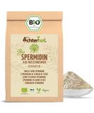 Spermidine from wheat germ Bio 500g |400 mg of spermidine per kilogram |Filler -rich and protein -rich - with 32g protein per 100g |Sub -oiled finely ground powder |from the Achterhof 500.00 g (1 Pack) - Buy Online on GoSupps.com
