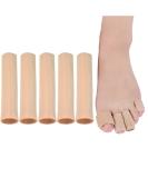 5-Piece Cutable Silicone Toe Protection Cushion | Soft Gel Toe Cap Pads for Corns Callus Bunion Relief - 1.5cm x 15cm - Buy Online on GoSupps.com