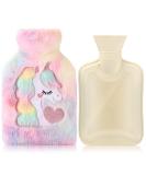 Unicorn Plush Hot Water Bottle Cover | Removeable & Washable | 1L Natural Rubber | Red | Warm in Winter | Neck, Waist, Back, Legs, Shoulder - Buy Online on GoSupps.com