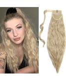 Shop Realistic Ash Blonde Ponytail Clip-In Extensions - 20 Wavy Braid Hair Extensions for Effortless Style - Buy Online on GoSupps.com