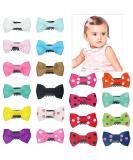 20 Pack Handmade Tiny Hair Clips for Baby Fine Hair - Mini Grosgrain Ribbon Bows - Hair Accessories for Baby Girls in 20 Colors - Buy Online on GoSupps.com