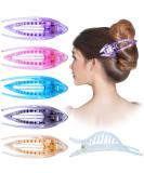 RC Roche 6-Piece French Hair Clips - High-Quality Non-Slip Hair Clamps for Women & Girls - Transparent Multifoliate Design - Buy Online on GoSupps.com