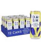 Dash Water Lemon - 12 x Lemon Flavoured Sparkling Spring Water - NO Sugar NO Sweetener NO Calories - Infused with Wonky Fruit (12 x 330ml cans) Cans (330 ml) - Buy Online on GoSupps.com