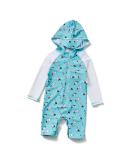 BONVERANO Baby Boys Swimsuit | Toddler Bathing Suit with Full-Zip Hoodie | UPF 50+ Sun Protection | 18-24 Months | Pelican Design - Buy Online on GoSupps.com