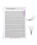 Nagaraku 10D 0.07mm D Curl Eyelash Extensions - 320pcs Premade Fans 12mm Length Narrow Stem - Superior Quality Artificial Eyelashes - Buy Online on GoSupps.com