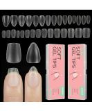 Soft Gel False Nail Tips Kit - 480PCS Short Coffin & Almond | Matte Full Cover Acrylic Extensions | 15 Sizes | DIY Manicure & Salon Use - Buy Online on GoSupps.com