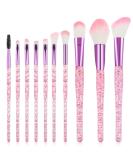 10 PCS Glitter Crystal Makeup Brush Set - Cute Bling Professional Synthetic Brushes for Eyes Lips & Face - Perfect for Women - Shop Internationally - Buy Online on GoSupps.com