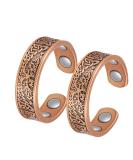 Jeracol 2 Pcs Copper Magnetic Rings with 4 Strong Magnets(Each up to 3500 Gauss) Tree of Life Design Magnetic Copper Rings for Adjustable Copper Rings with A Gift Box.(Tree of Life) - Buy Online on GoSupps.com