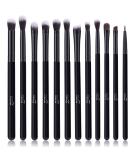 MSQ 12 piece of eye brush Set eyes shadow brush set eyes brush set make -up eyebrow brush set for blending eye shadow powder highlighter concealer eyeshadow brush 3 pure black - Buy Online on GoSupps.com