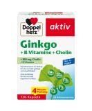 Double heart Ginkgo + B vitamine + choline - with pantothenic acid as a contribution to normal mental performance - 120 capsules 120 capsules (1 Pack) - Buy Online on GoSupps.com