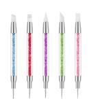 5-Piece Nail Art Dotting Tools Set - Silicone Brushes for DIY Nail Design & Manicure - Buy Online on GoSupps.com