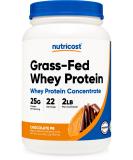 Nutricost Grass-Fed Whey Protein Concentrate - Chocolate Peanut Butter 2LBS | Non-GMO Post Workout Supplement - International Shipping Available - Buy Online on GoSupps.com