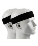 IPOW Sports Headband - Anti-Slip Welding Strap for Men & Women | Perfect for Tennis Running Crossfit & Fitness - 2 Pack Black - Buy Online on GoSupps.com