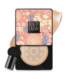 Mushroom Head Air Cushion Foundation CC Cream Water Feeling Flawless BB Cream Moisturizing Oil Control Lightweight & Smoothing Natural Concealer Gifts for Girl(Natural) 20 g (Pack of 1) Natural - Buy Online on GoSupps.com