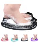 AXLOFO XL Shower Foot Scrubber Mat - Non-Slip Suction Cup Massager for Foot Exfoliation and Circulation - Relieve Tired Feet - Black - Buy Online on GoSupps.com