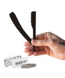 Premium Stainless Steel Barber Straight Razor Kit - Matte Black + 10 Derby Blades - Buy Online on GoSupps.com