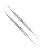 Professional Dental Tartar Scraper - Double Ended Remover for Teeth | Plaque & Tooth Cleaning Tool | 100% Surgical Stainless Steel | Home Dental Care - 2 Pack - Buy Online on GoSupps.com