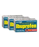 Buy HealthA2Z Ibuprofen 200mg - Pain Relief for Headache Body Aches Arthritis & Cramps | International Shipping Available | 30 Count (Pack of 3 - Buy Online on GoSupps.com
