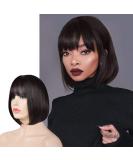 Buy Sofeiyan 11-Inch Short Straight Bob Wig with Pony Synthetic Daily & Party Hair Wig for Black Women in Dark Brown Dark Auburn & Dark Chestnut Brown - Buy Online on GoSupps.com