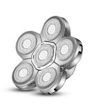Replacement Head for Electric Shaver - 6D Men's Razor Head Waterproof Wet & Dry Bald Shaver Blades Gray/Silver Replacement Blades - Buy Online on GoSupps.com