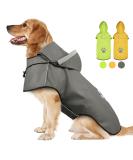 Reflective Dog Rain Jacket - Waterproof Hooded Coat for Small to Large Dogs | Adjustable Rain Cape for Walks & Play - Buy Online on GoSupps.com