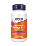 NOW Methyl B-12 (Methylcobalamin) 10,000 mcg Lozenges for Nervous System Health - 60 Count - Buy Online on GoSupps.com